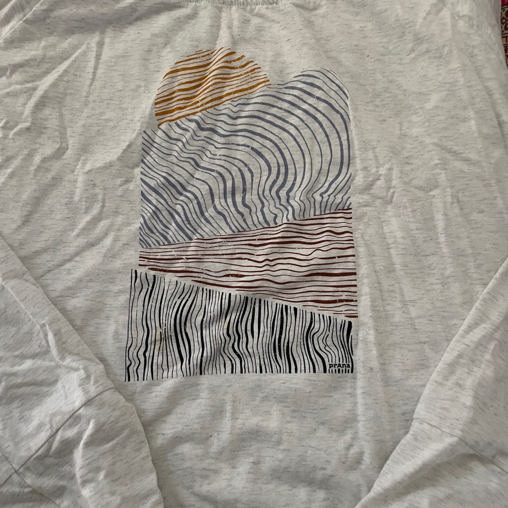 5 Prana Long Sleeve Tees with Abstract Designs
